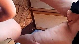 three girlfriends rub pussies in kitchen close-up 😘🍑🔥👭