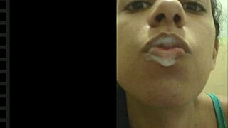 HE FLASHES BRAZILIAN WIFE AND GETS SLUTTY LINGERIE TITS REVEALED!