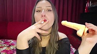 Skinny German Teen Gags on Monster Cock Deepthroat Training with Sloppy Spit Rimjob and Ball Lick