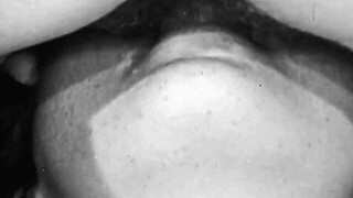 Vintage Lesbians LICK beaver in antique GROUP scene