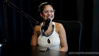 barbara sol teases bia hot in podcast prelims sheer red lingerie