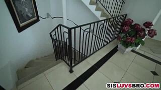 skinny teen step sis blows pervy stepbro deep 😏