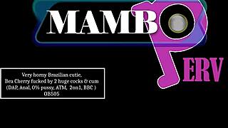 VERY HORNY brazilian cutie BEA CHERRY takes DAP ANAL from 2 HUGE COCKS