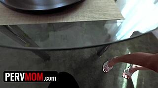 stepmommy's wet panties drop for stepson's first time cock ride