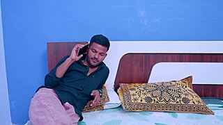 big boobs girl stuffs desperate guy deep in juicy pussy hole