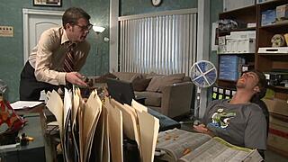 Allie haze and hot friend share nerd's cock handjob blowjob facial cumshot threesome