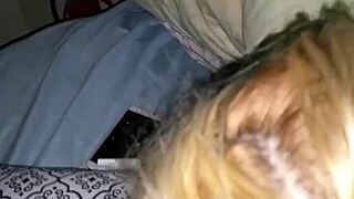 Huge Cum Blast In Sexy Latina's Hungry Mouth