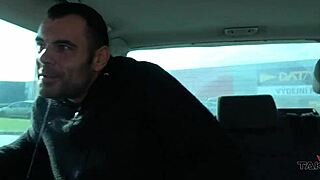 who knew milf secretary's huge tits bounce wild in pounding taxi van?