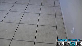 Landlord Busts Hot Shaved Pussy Chick Bent Over Monster Cock Doggystyle Cumshot