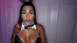 Bunny chats playfully with her black friend again