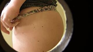 krissy lynn goes down for bbc in the gloryhole bathroom