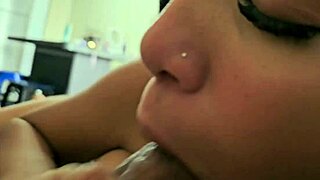 cute petite teen in sexy shorts teases until swallowing my full cum load