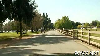 Destiny Jaymes teen takes rough pov cock sucking pussy pounding hard!