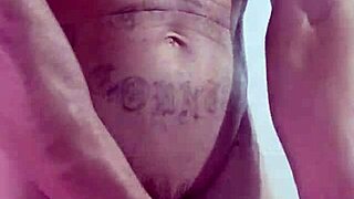 this big tattooed guy strokes his monster cock on webcam dirty talk