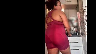 My bbw ebony unleashes her best loud farts from that big ass