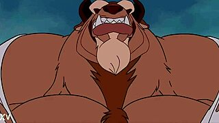 beast muscle growth transformation furry bodybuilder cock