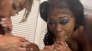 Girls battle in epic dick sucking contest! 🍆💦👯