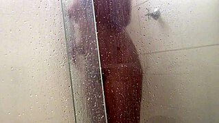 I got tipped just to spy on her taking a hot shower in lingerie