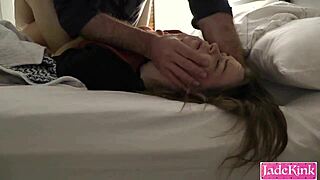 Petite sub slut gets face fucked slapped and dominated hard 😈🔥