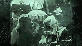 Vintage london lesbian lovers lick hairy muffs in swinging sixties shadows