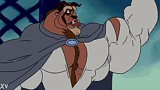 beast muscle growth transformation furry bodybuilder cock