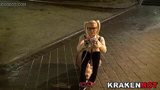 milf drops to knees for outdoor barbecue blowjob