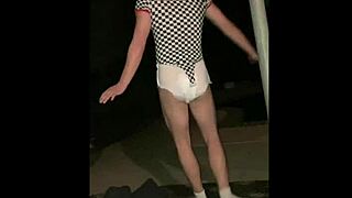 hey neighbor girl caught me in diapers now make me pee myself outside?