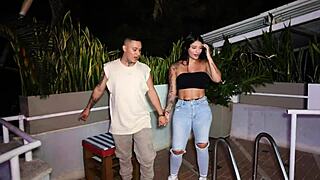 why watch me fuck my husband's cuckold brother right in front of him while he strokes his little cock? part 1