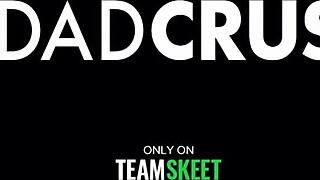 stepdaughter trades deepthroats on stepdad's massive cock for christmas toys and presents