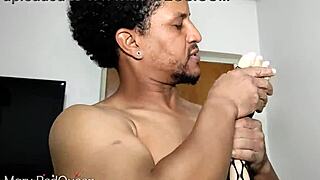 Sexy black guy fucks her tight pussy bareback in the motel