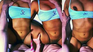 Shy college girl and outcast boy sneak passionate bathroom hookup