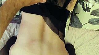 oh god my wife tryin to act in porn ridin cock all awkward like