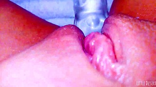 curious japanese coed squirts huge on glass toy dildo orgasm 😲💦