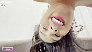 Novinha virgen screams as negão's huge cock rips her tight ass virgin hole