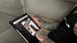 wanna see me cheat on my wife while she watches this huge creampie finish?