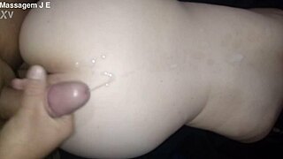 amateur latina milf takes cumshot deep in ass pussy play