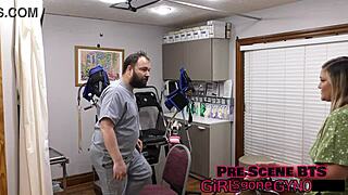 perverted podiatrist ayla aysel dominates with barefoot footjob fetish backstage