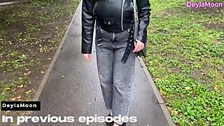 outdoor craving hits: stepmom deylamoon begs stepsons huge cock, earns massive cumshot on her big ass