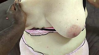 huge ass bbw granny flashes plump pussy in shorts then takes black creampie