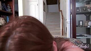 Aunt Judys 48-Year-Old Texas Redhead Natasha Sucks Cock VPOV