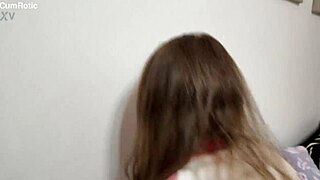 teen slut squeezes massive creampie from gaping anal pussy holes