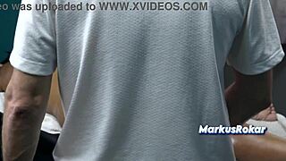 colombian wife gets oiled massage her fat ass makes masseur jerk huge cock