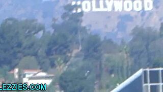 yo ebony teen babe in heels shows off big tits and gets homemade lesbian action with black friend