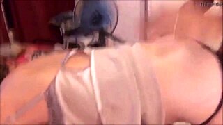 French slut begs for doggystyle pounding in satin panties heels and lingerie spanking?