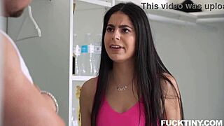 Cheerleader Angel Begs Coach's Cock Deep in Locker Room Romp!