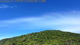 Redhead Latina Pornstar Flashes Big Tits During Beach Voyeur Walk In Public Sun