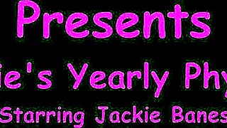 jackie banes spreads for latex gloves in yearly physical exam?