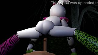 Chica rides through the woods