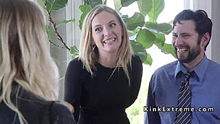 Bound Housewife Choked Gagged And Fucked Hard By Extreme BDSM Couple On Sybian