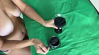 What if stepmom milks your balls dry with her lactating tits food fetish play?